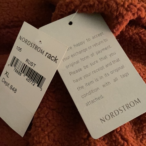 NWT Forgotten Grace by Nordstrom Faux Shearling Hooded Zip Front Cardigan Jacket - Picture 3 of 7